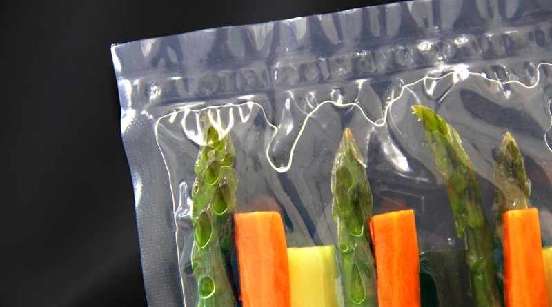 vacuum sealed bags for sous vide cooking with peppers and